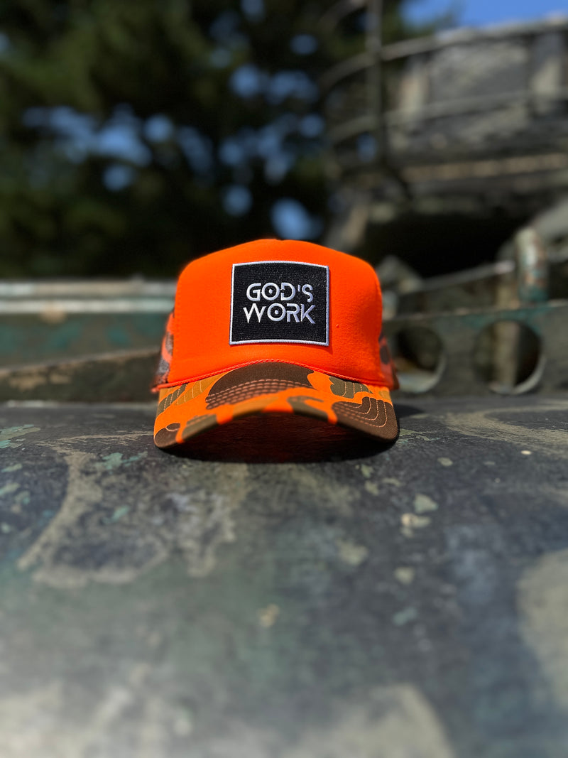 GOD'S WORK- Foam Mesh Snap-back (Various Color Options)