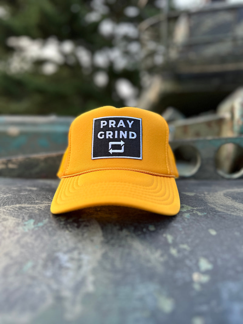 PRAY GRIND REPEAT- Foam Mesh Snap-back (various color options)