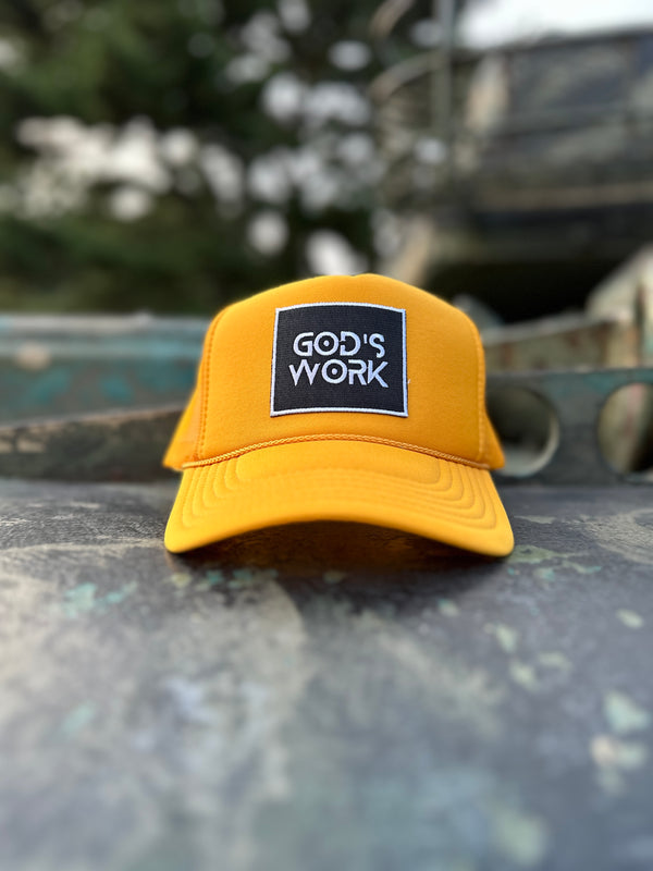 GOD'S WORK- Foam Mesh Snap-back (Various Color Options)