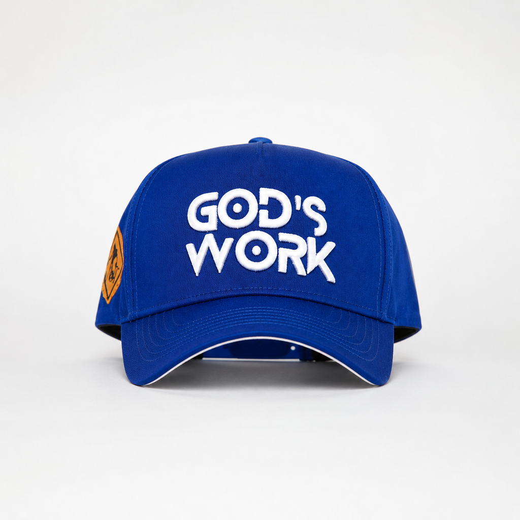 God's Work- Signature Series Cobalt Snap-Back – Proclaim Clothing.