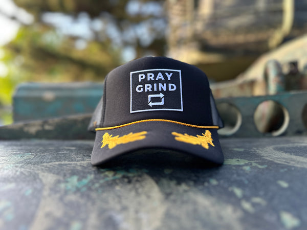 PRAY GRIND REPEAT- Foam Mesh Snap-back (various color options)