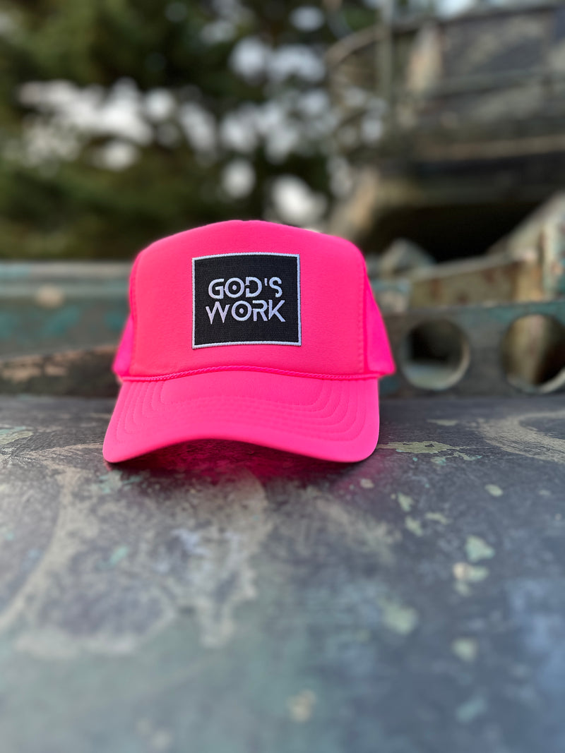 GOD'S WORK- Foam Mesh Snap-back (Various Color Options)