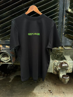 God's Work- (embroidered) Premium Heavyweight T-shirt