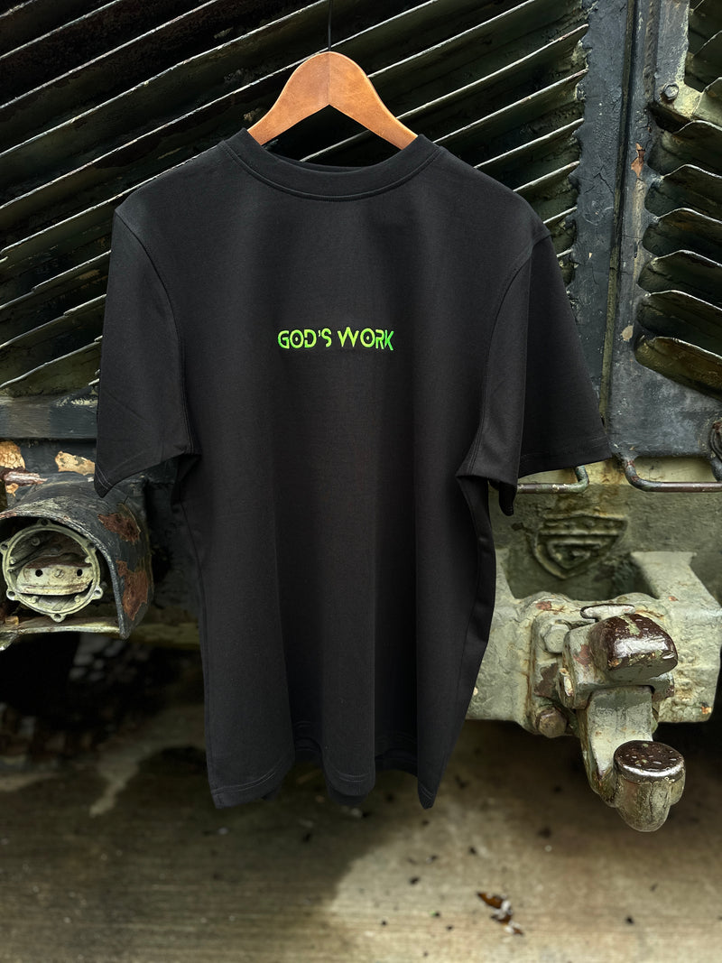 God's Work- (embroidered) Premium Heavyweight T-shirt
