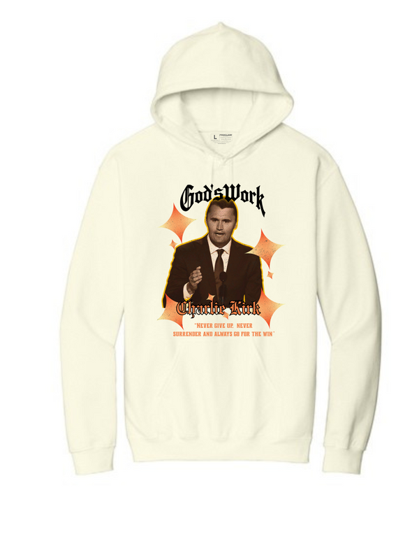 Charlie Kirk Legacy Hoodie Cream