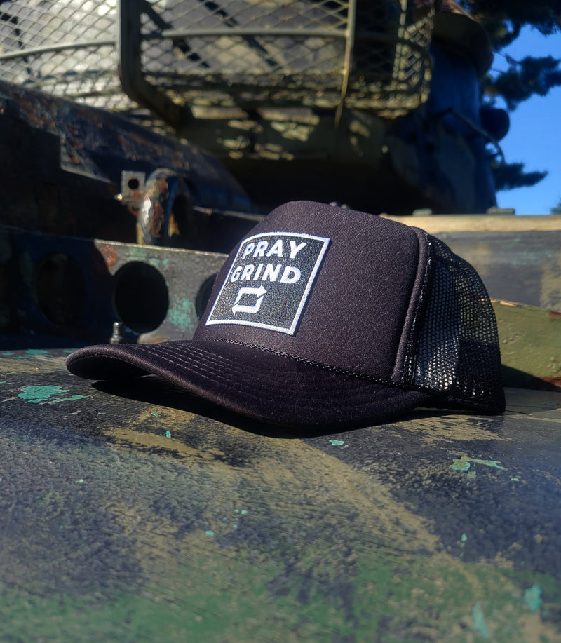 PRAY GRIND REPEAT- Foam Mesh Snap-back (various color options)